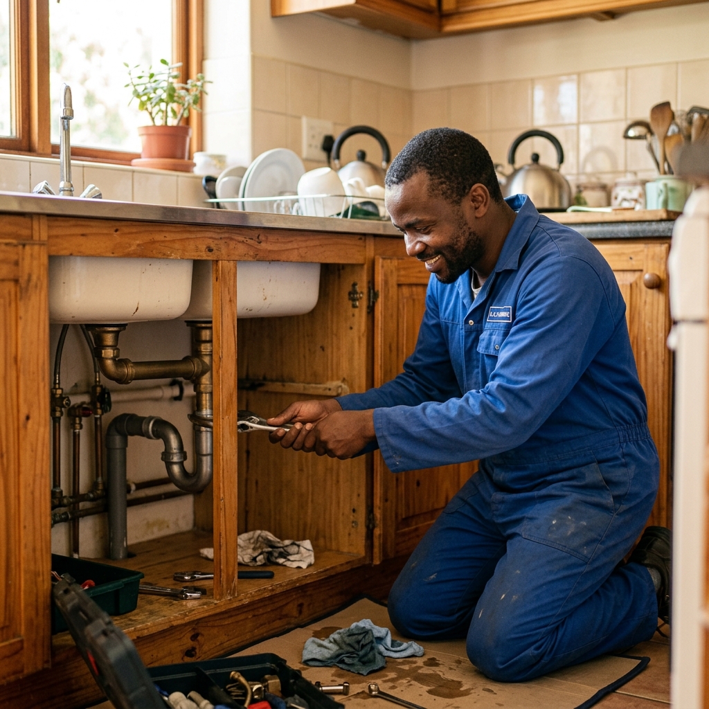 Expert Plumber at work